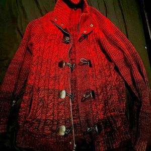 Red Express sweater classy.